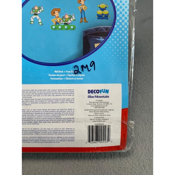 Disney Pixar Toy Story Wall Hook Featuring Woody & Buzz Lightyear By Decofun - N - Picture 3 of 9